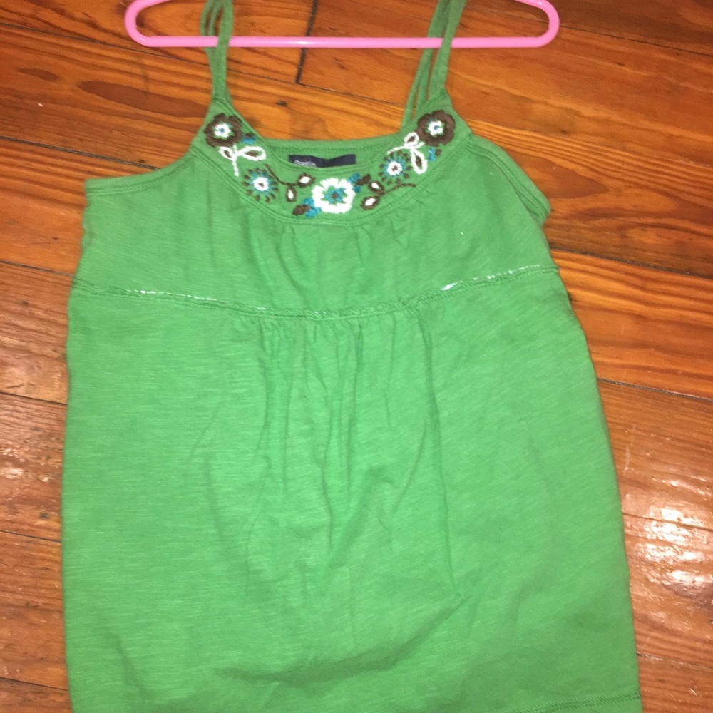 ‼️girls floral green tank top‼️